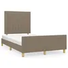 Image de vidaXL Cadre de lit sans matelas taupe 120x190 cm tissu