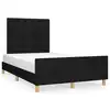 Image de vidaXL Cadre de lit sans matelas noir 120x190 cm tissu