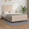 Image de vidaXL Cadre de lit sans matelas cappuccino 120x190 cm similicuir