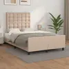 Image de vidaXL Cadre de lit sans matelas cappuccino 120x190 cm similicuir