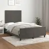 Image de vidaXL Cadre de lit sans matelas gris foncé 120x190 cm velours