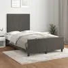 Image de vidaXL Cadre de lit sans matelas gris foncé 120x190 cm velours