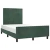Image de vidaXL Cadre de lit sans matelas vert foncé 120x190 cm velours