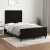 Image de vidaXL Cadre de lit sans matelas noir 120x190 cm velours
