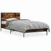Image de vidaXL Cadre de lit sans matelas chêne fumé 100x200 cm
