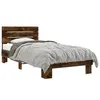 Image de vidaXL Cadre de lit sans matelas chêne fumé 90x200 cm