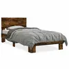 Image de vidaXL Cadre de lit sans matelas chêne fumé 75x190 cm