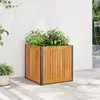 Image de vidaXL Jardinière 45x45x44 cm bois massif d'acacia et acier