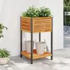 Image de vidaXL Jardinière et étagère 45x45x80 cm bois massif d'acacia et acier