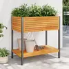 Image de vidaXL Jardinière et étagère 80x45x80 cm bois massif d'acacia et acier