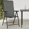 Image de vidaXL Chaises pliables de jardin lot de 4 gris résine tressée