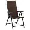 Image de vidaXL Chaises pliables de jardin lot de 8 marron résine tressée
