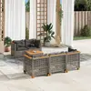 Image de vidaXL Salon de jardin 6 pcs avec coussins gris résine tressée