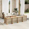 Image de vidaXL Salon de jardin avec coussins 8 pcs beige résine tressée