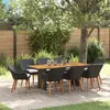 Image de vidaXL Ensemble de salle à manger pour jardin 9 pcs Noir polyrotin