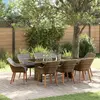 Image de vidaXL Ensemble de salle à manger pour jardin 9 pcs Gris polyrotin