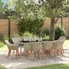Image de vidaXL Ensemble de salle à manger pour jardin 9 pc Gris clair