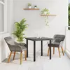 Image de vidaXL Ensemble de salle à manger pour jardin 3 pcs Gris polyrotin