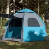 Image de vidaXL Tente de camping cabine 4 personnes bleu libération rapide