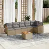 Image de vidaXL Salon de jardin avec coussins 7 pcs beige résine tressée