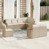 Image de vidaXL Salon de jardin avec coussins 8 pcs beige résine tressée