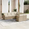 Image de vidaXL Salon de jardin avec coussins 8 pcs beige résine tressée