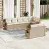 Image de vidaXL Salon de jardin avec coussins 8 pcs beige résine tressée