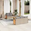 Image de vidaXL Salon de jardin avec coussins 6 pcs beige résine tressée
