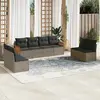 Image de vidaXL Salon de jardin 8 pcs avec coussins gris résine tressée