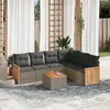 Image de vidaXL Salon de jardin avec coussins 7 pcs gris résine tressée
