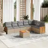 Image de vidaXL Salon de jardin avec coussins 8 pcs beige résine tressée