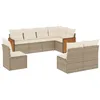 Image de vidaXL Salon de jardin avec coussins 8 pcs beige résine tressée