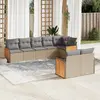 Image de vidaXL Salon de jardin avec coussins 8 pcs beige résine tressée