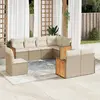 Image de vidaXL Salon de jardin avec coussins 8 pcs beige résine tressée