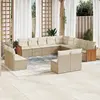 Image de vidaXL Salon de jardin avec coussins 13 pcs beige résine tressée