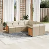 Image de vidaXL Salon de jardin avec coussins 8 pcs beige résine tressée