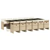 Image de vidaXL Ensemble à manger de jardin et coussins 13 pcs beige
