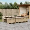 Image de vidaXL Ensemble à manger de jardin et coussins 13 pcs beige
