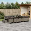 Image de vidaXL Ensemble à manger de jardin 17 pcs et coussins résine tressée