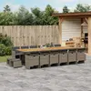 Image de vidaXL Ensemble à manger de jardin 17 pcs et coussins résine tressée