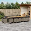 Image de vidaXL Ensemble à manger de jardin 17 pcs et coussins résine tressée