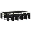Image de vidaXL Ensemble à manger de jardin 11 pcs coussins noir résine tressée