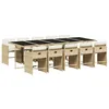 Image de vidaXL Ensemble à manger de jardin et coussins 11 pcs beige poly rotin