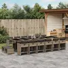 Image de vidaXL Ensemble à manger de jardin 17 pcs et coussins résine tressée