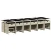 Image de vidaXL Ensemble à manger de jardin et coussins 17 pcs gris clair rotin