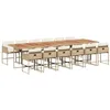 Image de vidaXL Ensemble à manger de jardin et coussins 13 pcs beige