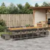 Image de vidaXL Ensemble à manger de jardin 17 pcs et coussins résine tressée