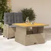Image de vidaXL Ensemble à manger de jardin et coussins 2 pcs beige poly rotin