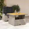 Image de vidaXL Ensemble à manger de jardin et coussins 2 pcs gris rotin