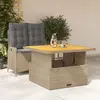 Image de vidaXL Ensemble à manger de jardin et coussins 2 pcs beige poly rotin